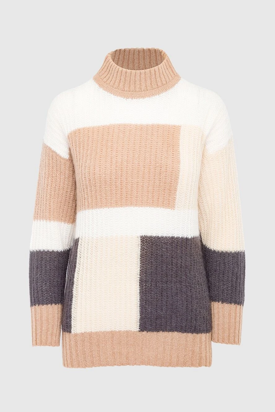 Peserico beige womens jumper with contrasting inserts 162424 - photo 1