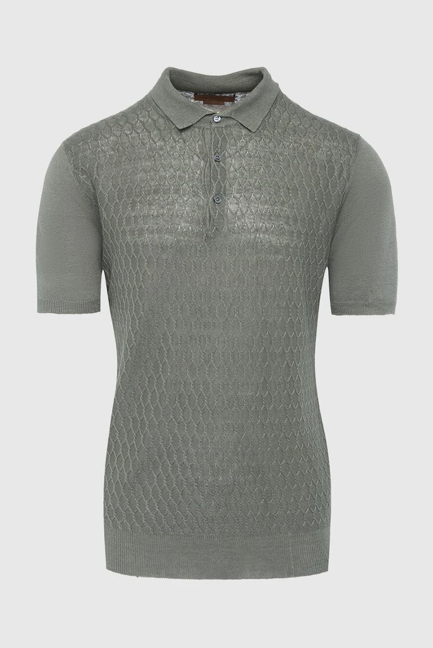 Corneliani green cotton polo for men 162584 - photo 1
