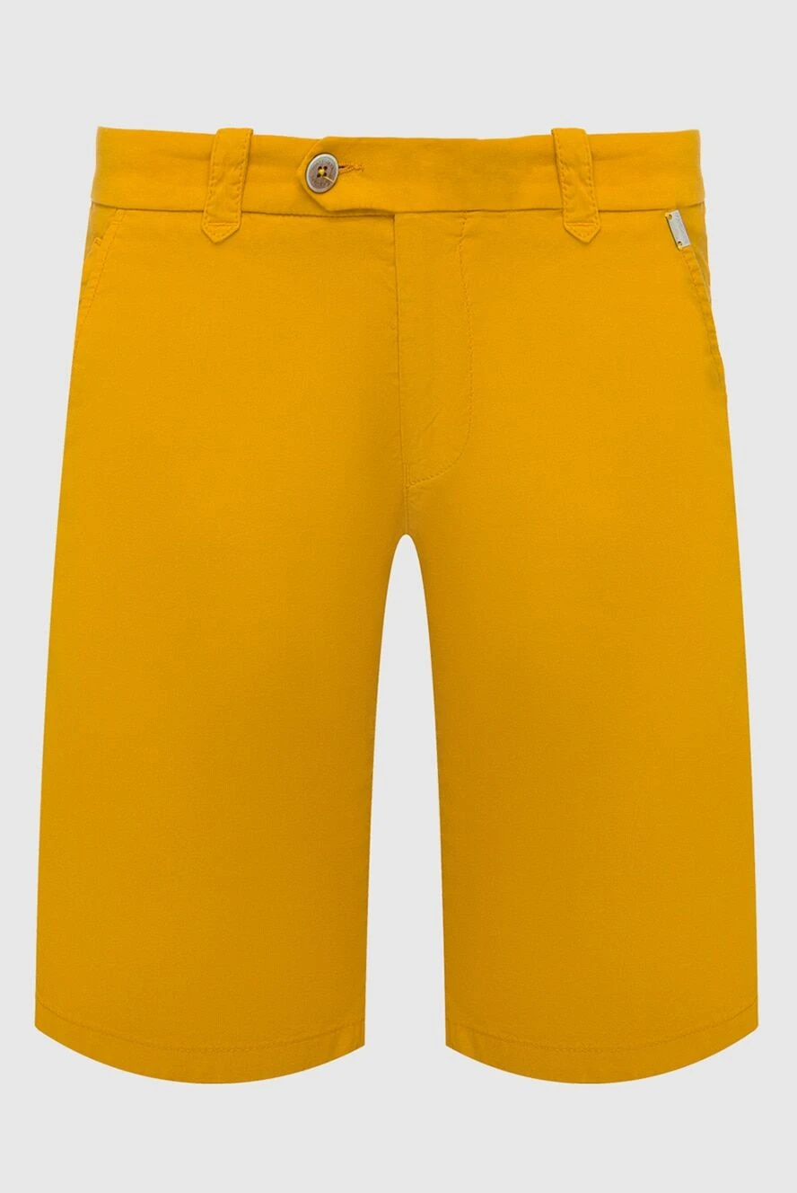 Corneliani шорты из хлопка и льна желтые мужские 162596 - фото 1