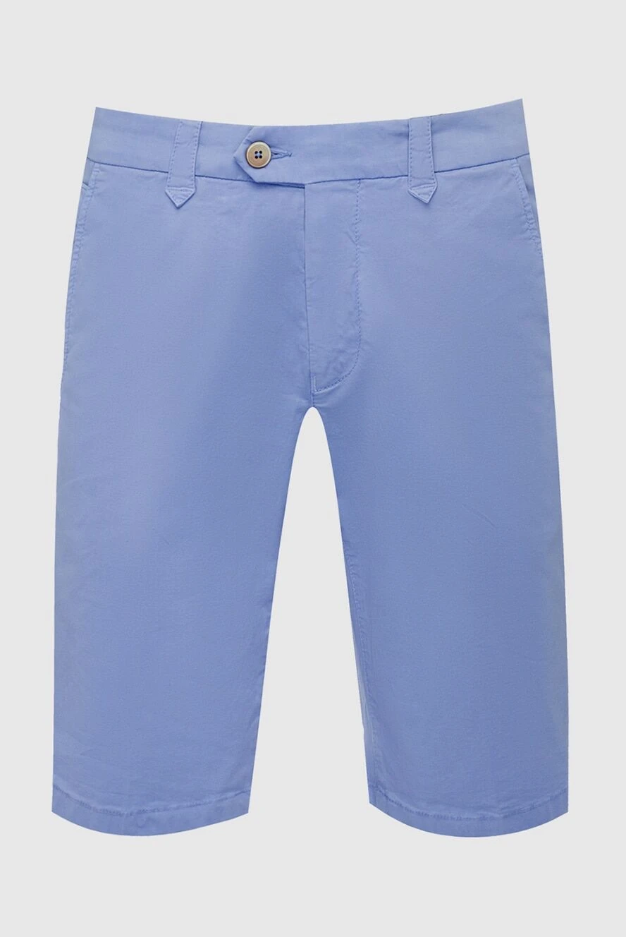 Corneliani шорты из хлопка и эластана голубые мужские 162597 - фото 1