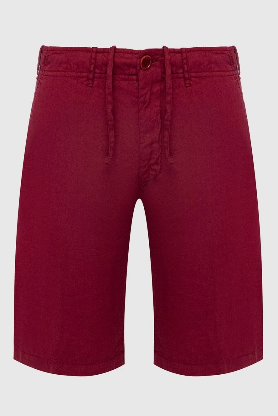 Corneliani шорты из льна красные мужские 162604 - фото 1