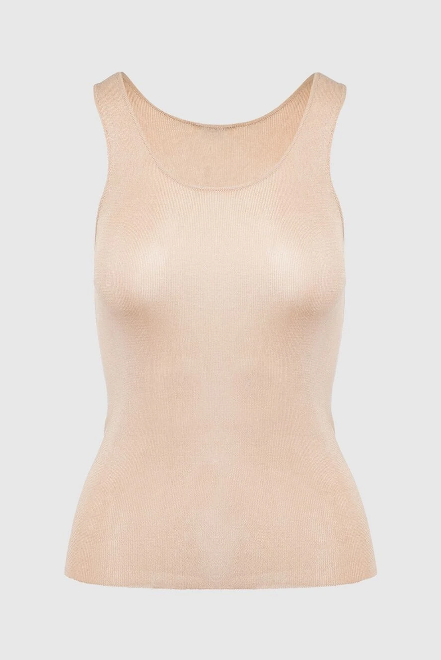 Tom Ford жіноча бежева майка з віскози 163033 - фото 1