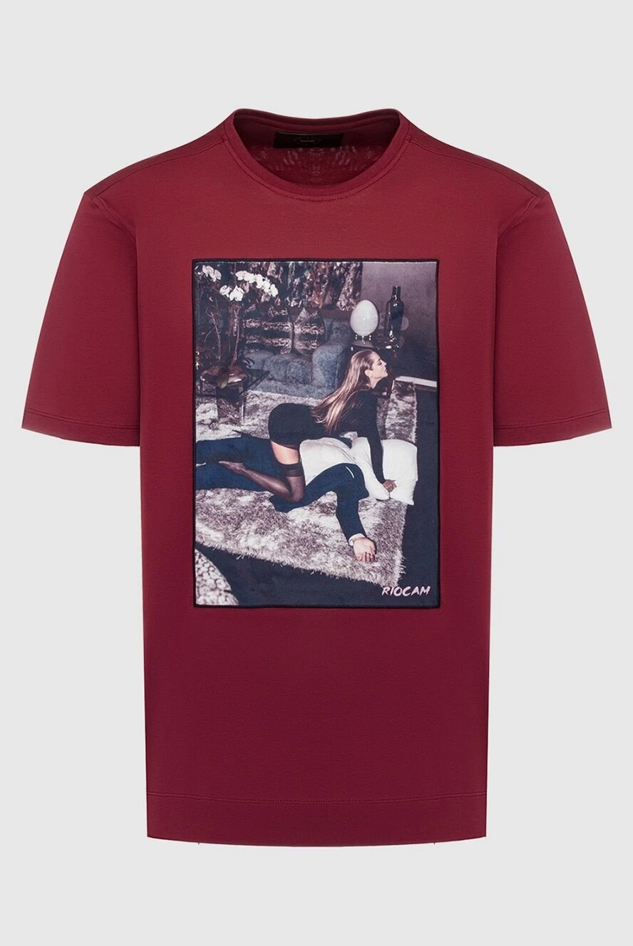 Limitato men's burgundy cotton t-shirt 163040 - photo 1