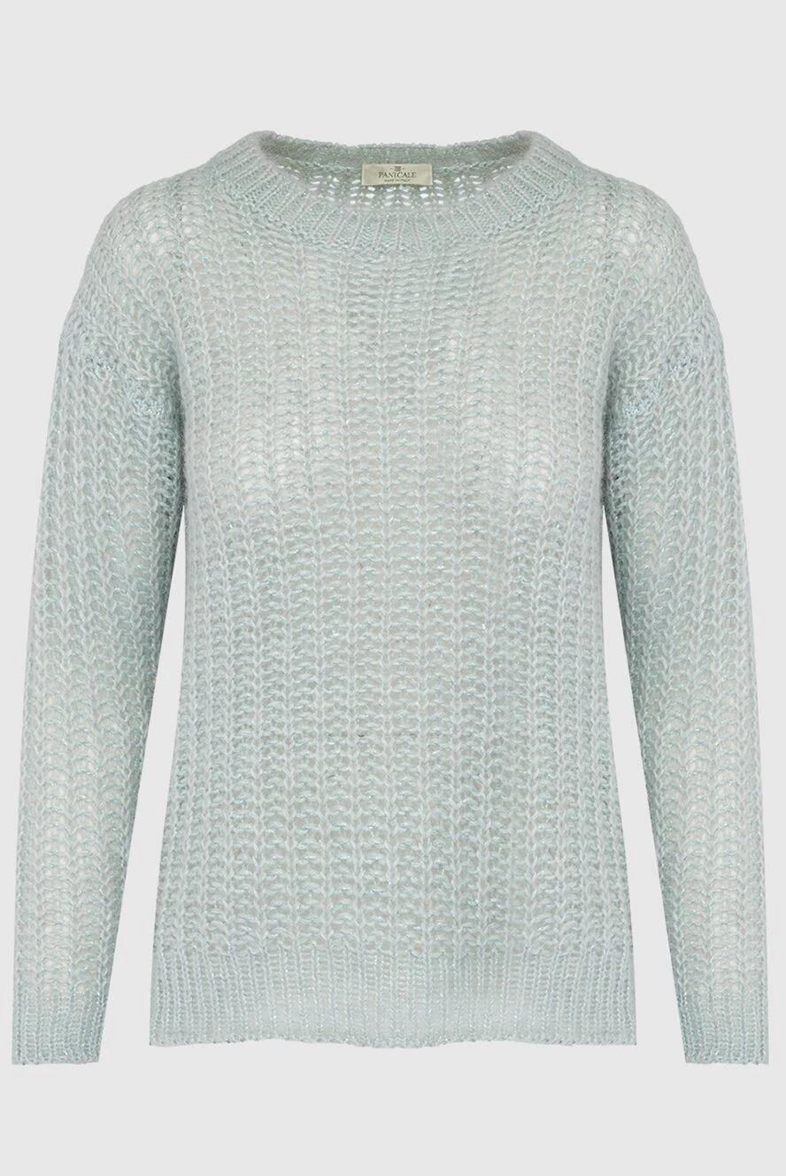 Panicale gray womens jumper with a round neckline and textured knitting 163272 - photo 1