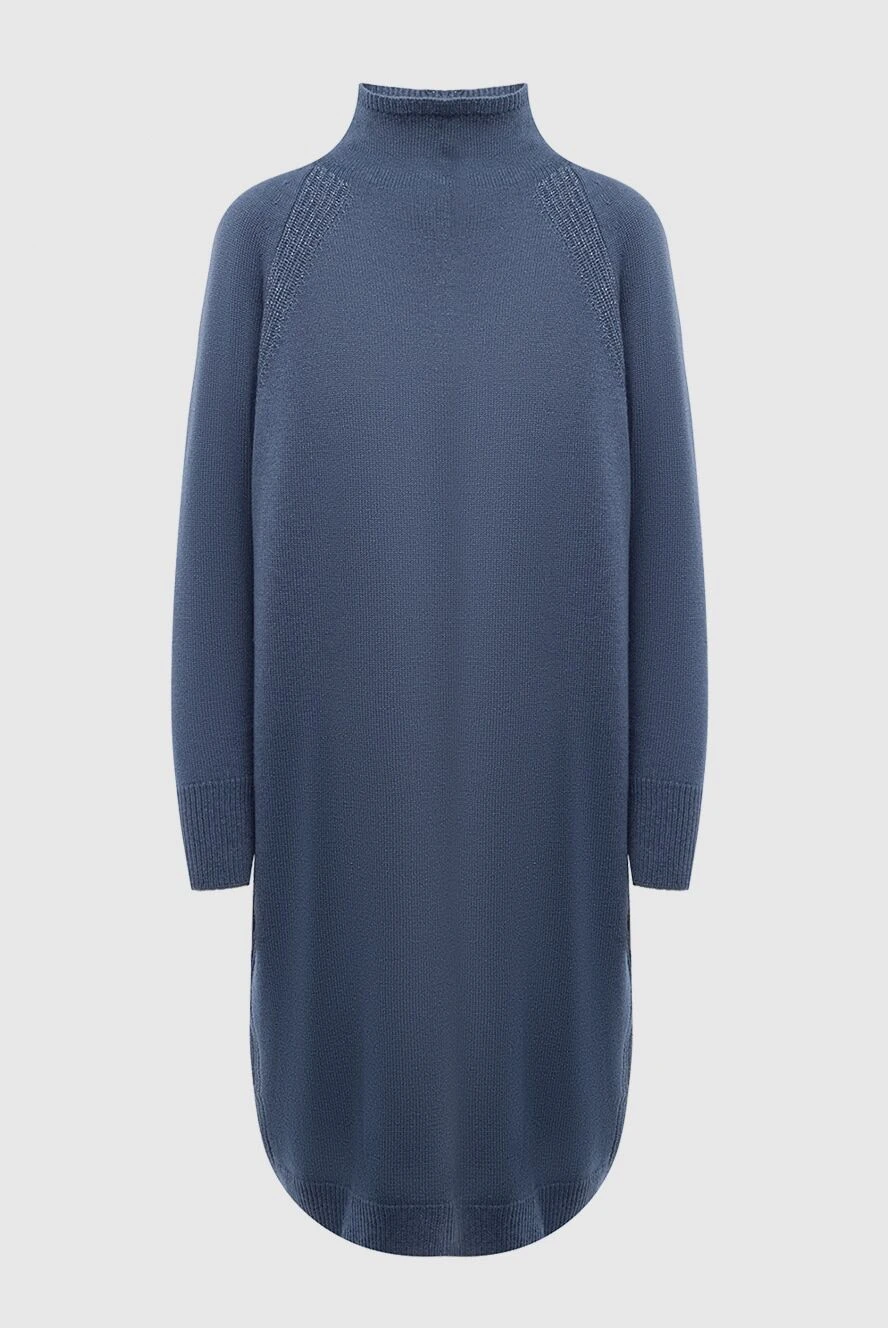 Peserico grey womens dress with a stand-up collar 163358 - photo 1