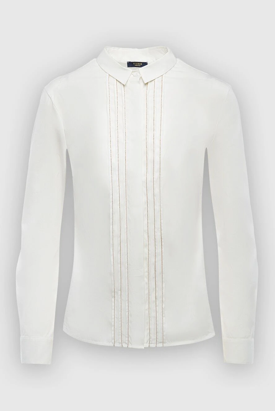 Peserico women's blouse with lame stripes white 163368 - photo 1