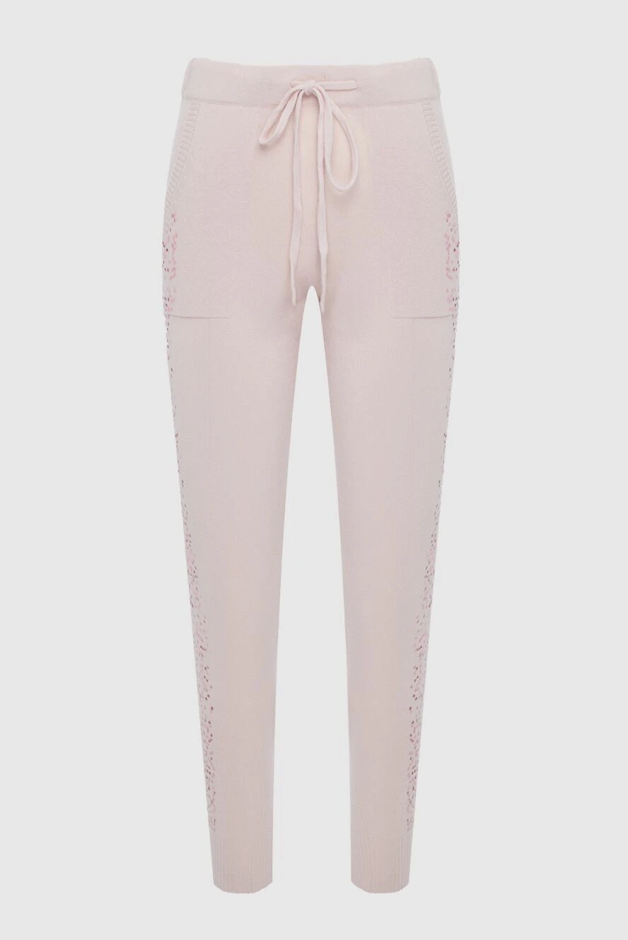Cashmere & Silk Milano штани з кашеміру рожеві жіночі 163545 - фото 1
