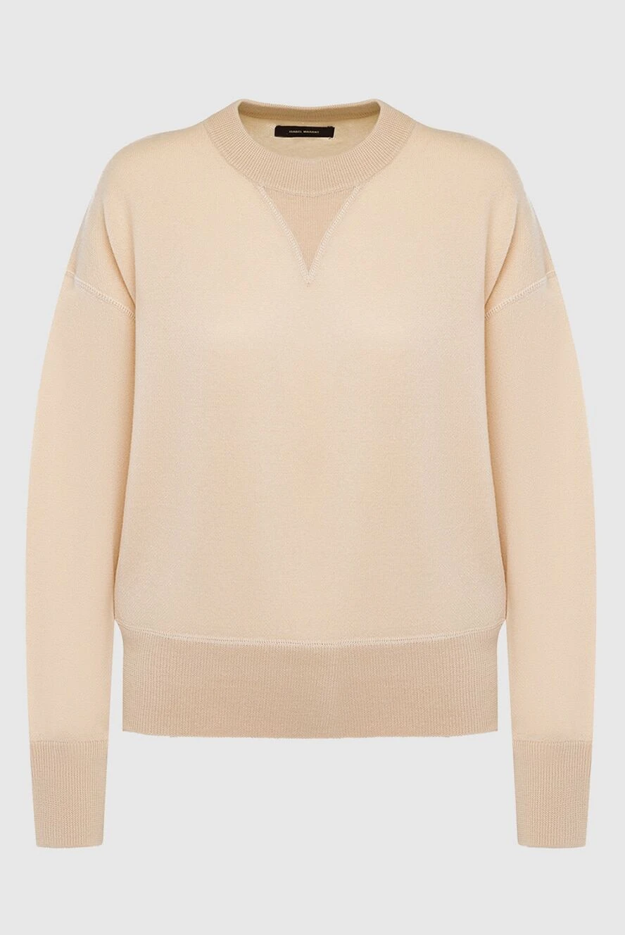 Isabel Marant beige womens wool jumper with a simulated v-neck 163677 - photo 1