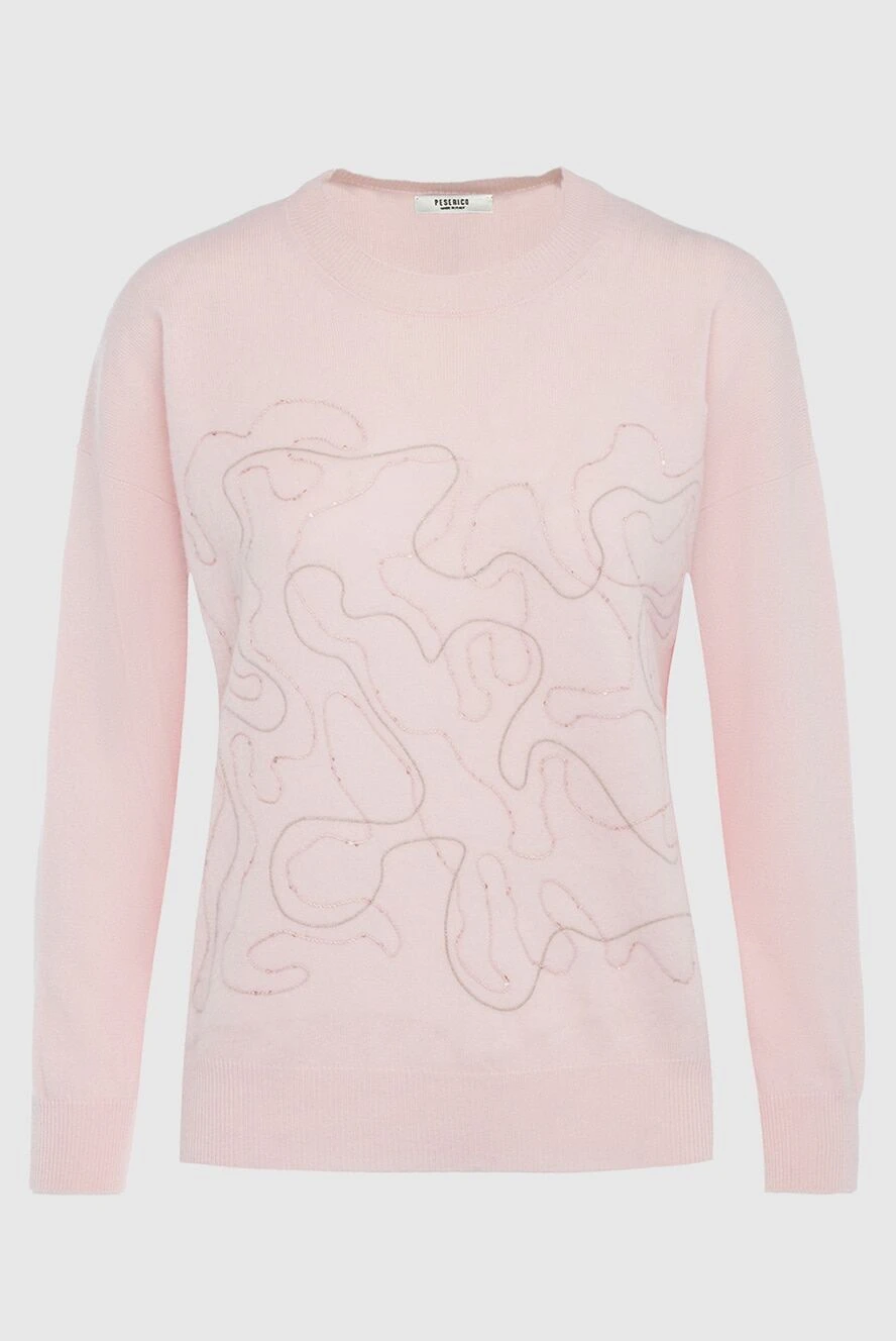 Peserico pink womens jumper with a wavy pattern 163720 - photo 1