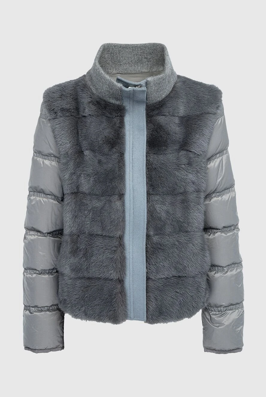 Antonio Arnesano gray mink and polyamide jacket for women 164228 - photo 1