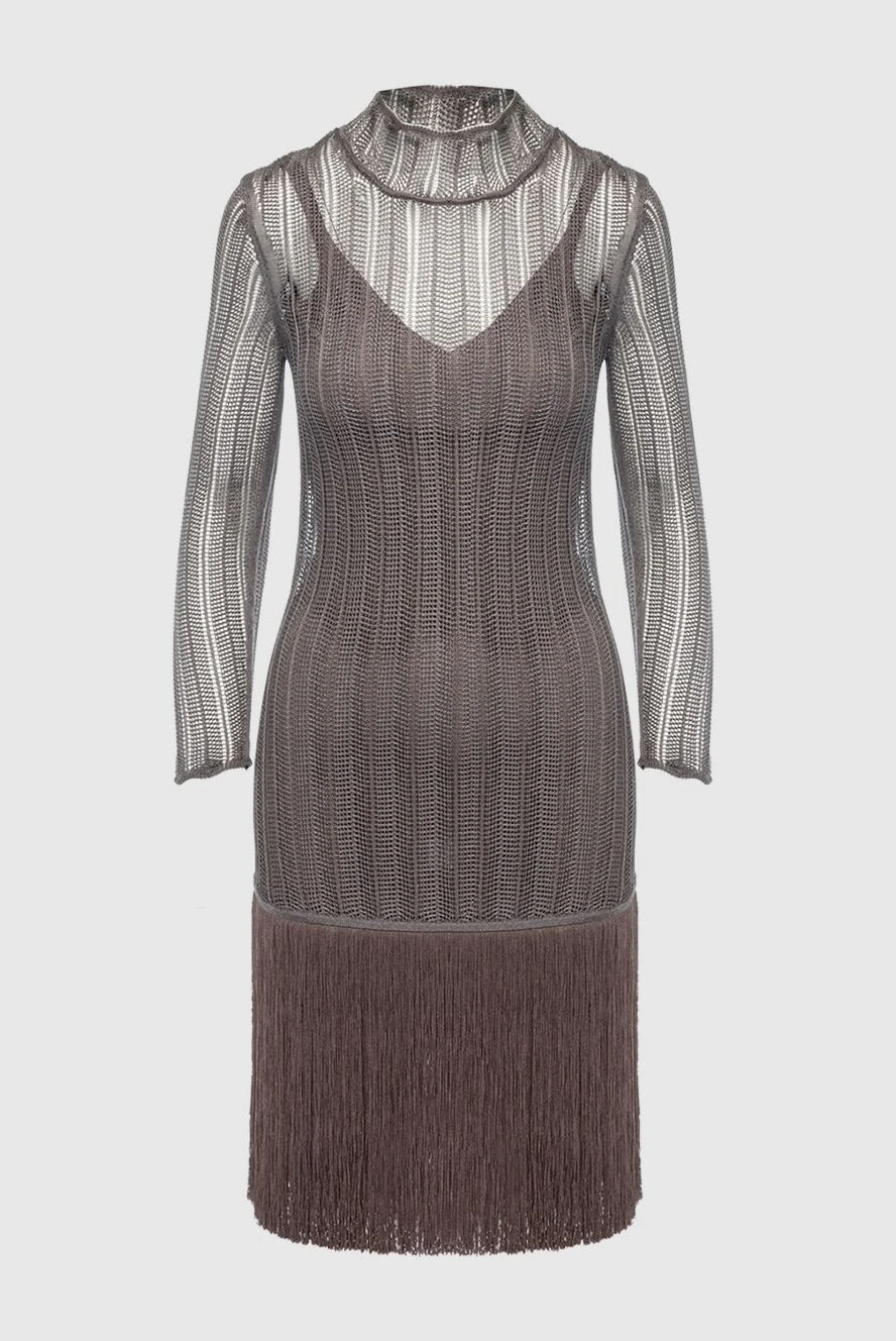 Fendi brown viscose and polyamide dress for women 164351 - photo 1