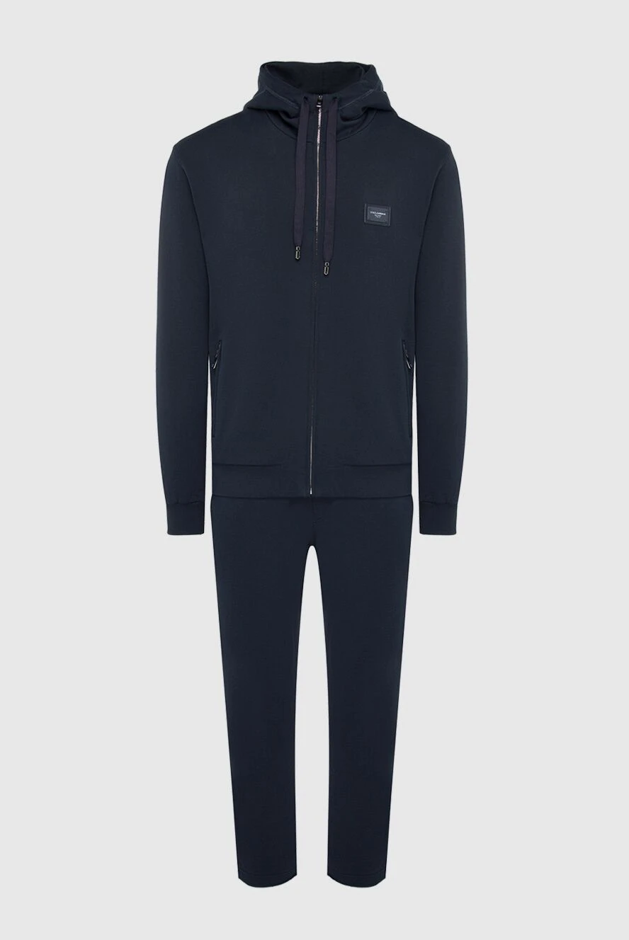 Dolce & Gabbana костюм спортивный мужской из хлопка синий 164383 - фото 1