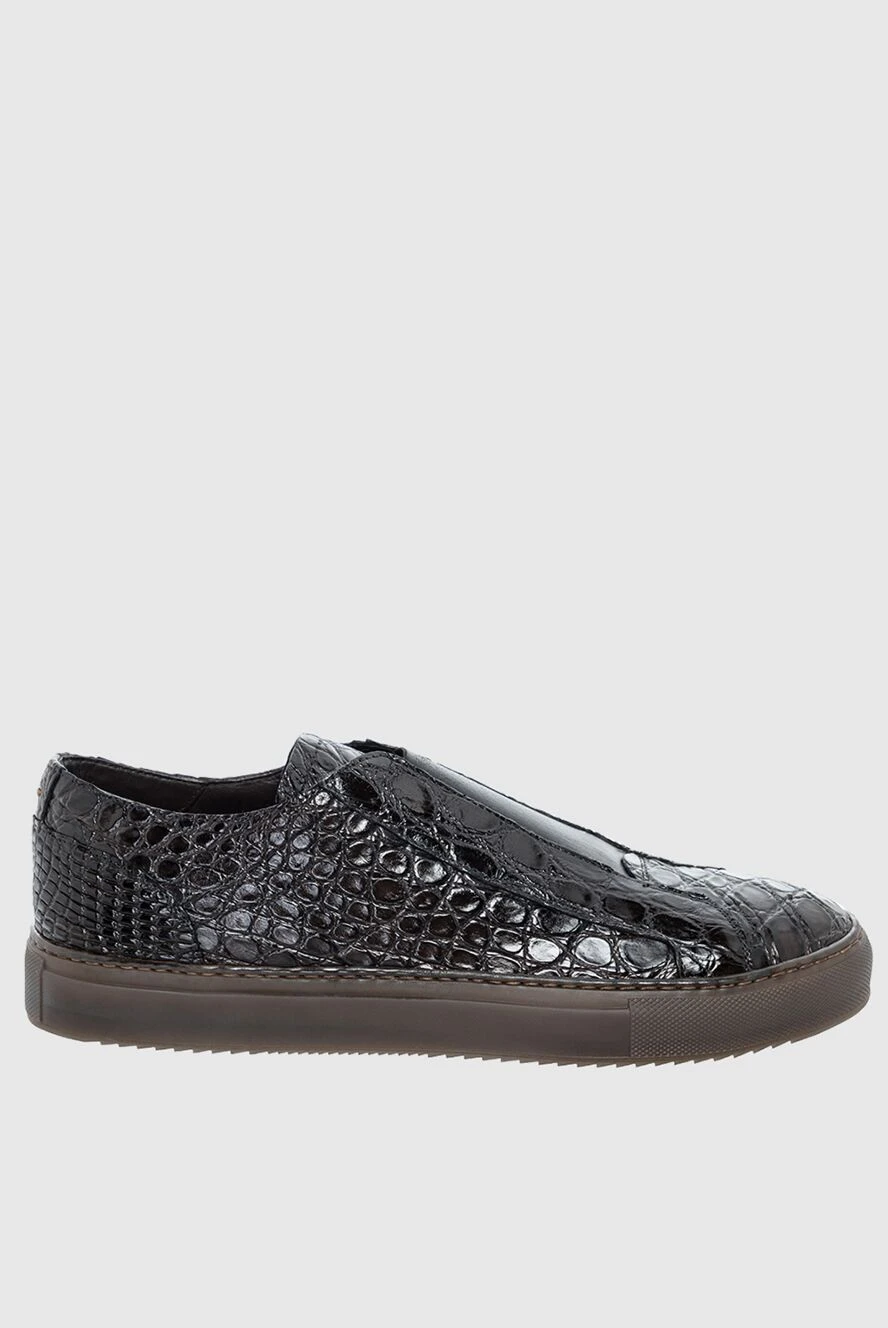 Doucal`s crocodile leather slip-ons brown men's 164452 - photo 1