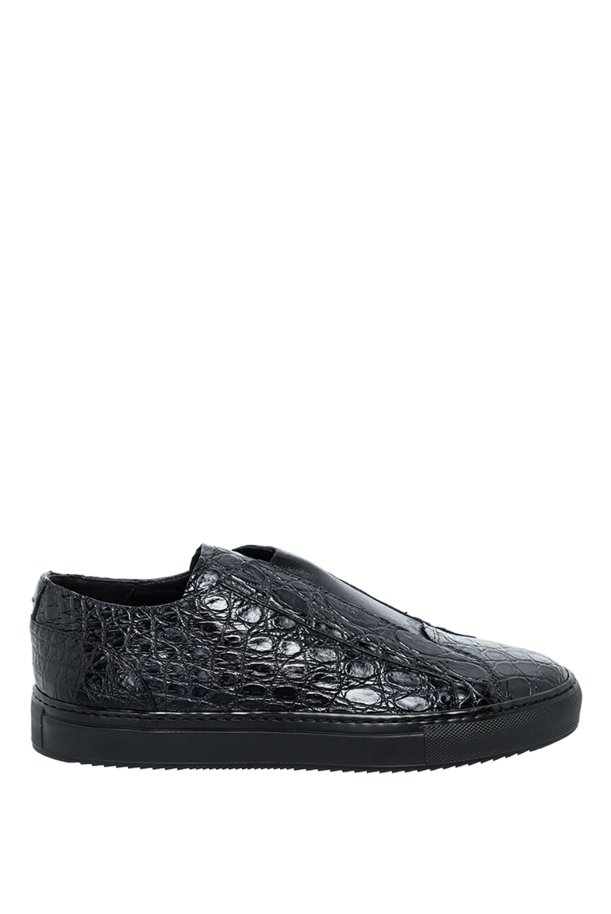 Doucal`s crocodile leather slip-ons black for men 164453 - photo 1