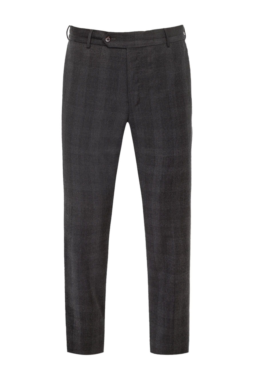 PT01 (Pantaloni Torino) мужские серые брюки из шерсти 164566 - фото 1
