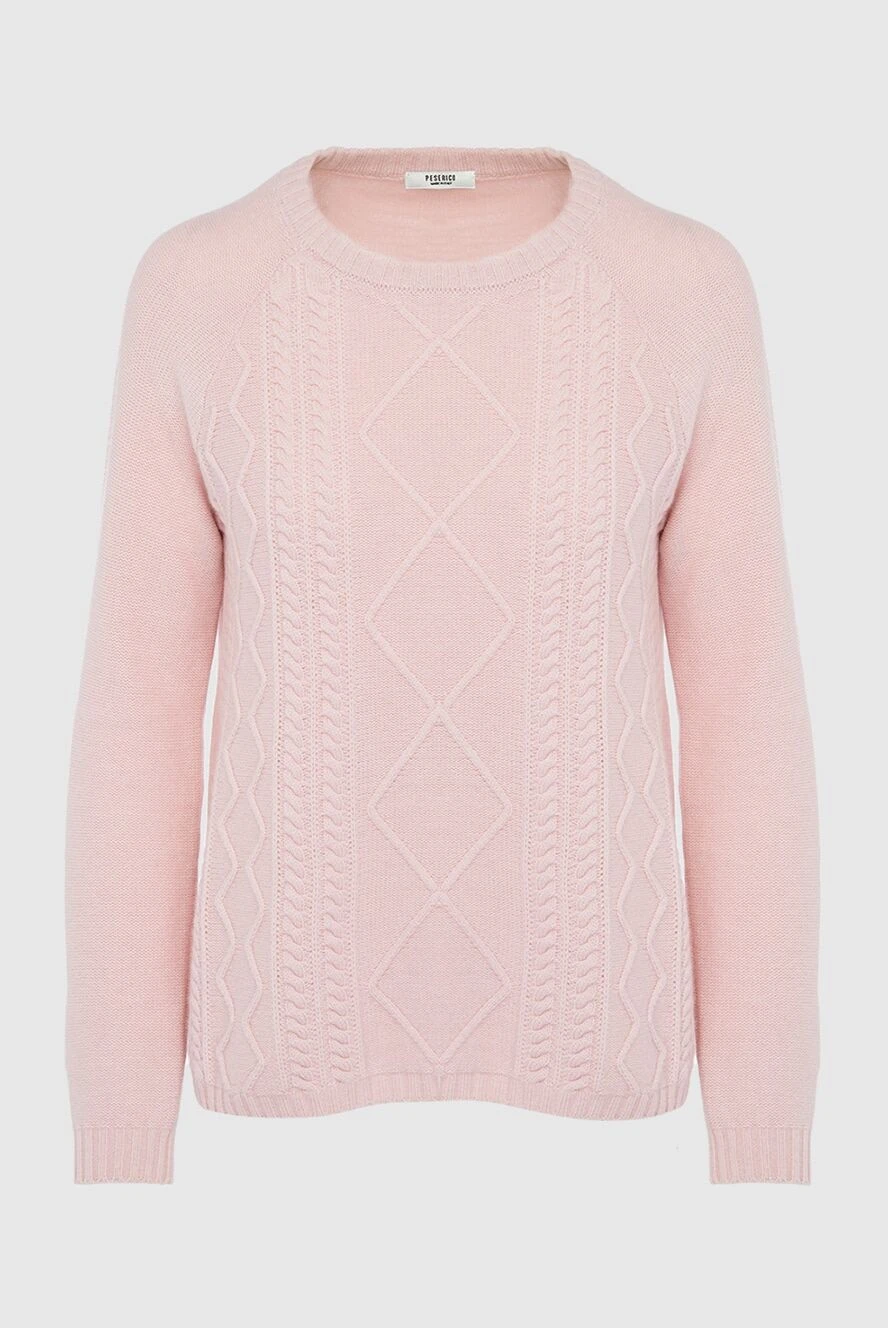 Peserico pink womens jumper with a knitted geometric pattern 164593 - photo 1