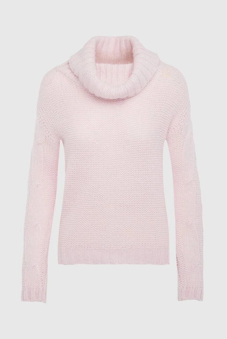 Peserico pink womens jumper with a large turned-over collar 164594 - photo 1