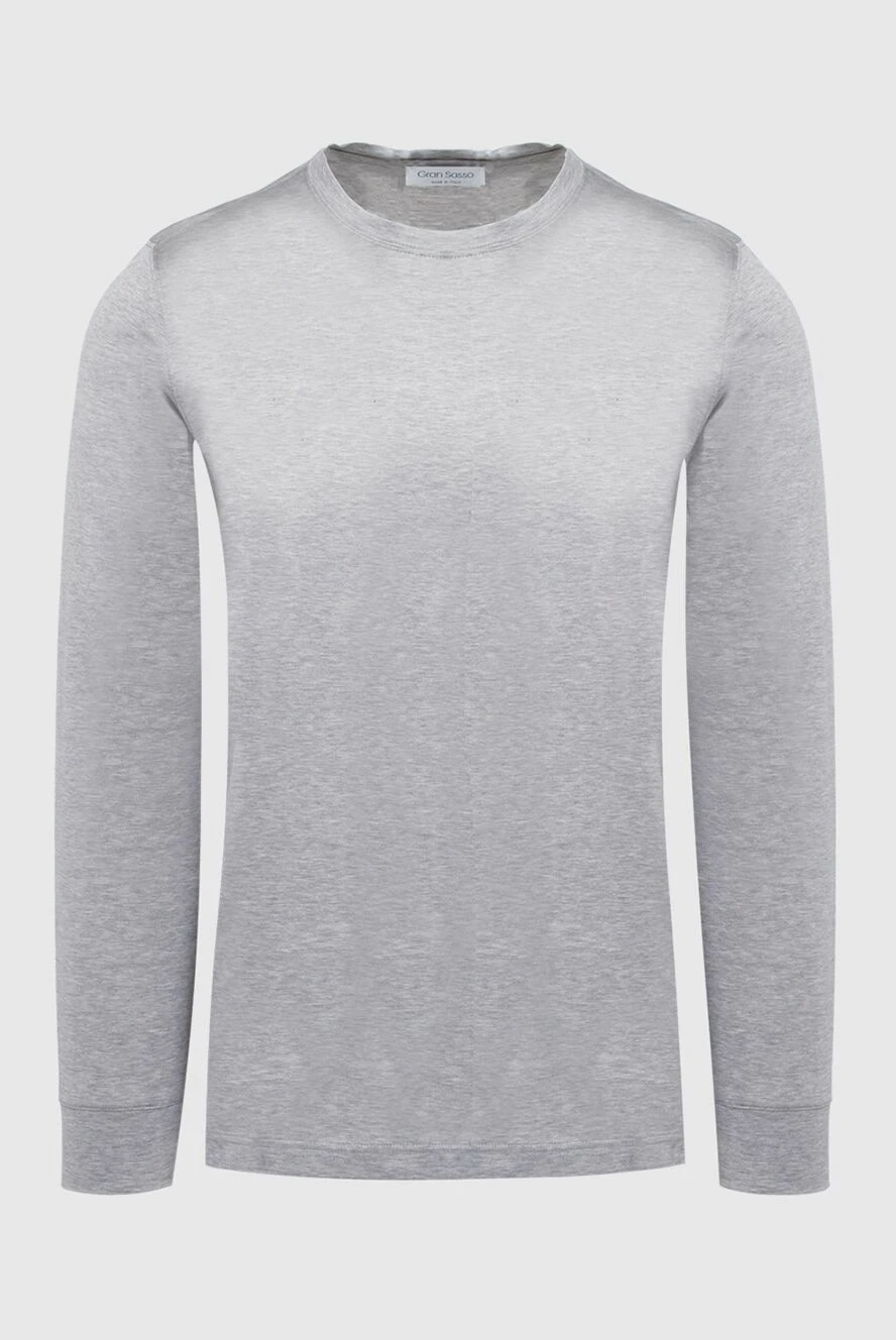 Gran Sasso cotton long sleeve gray men's 165447 - photo 1