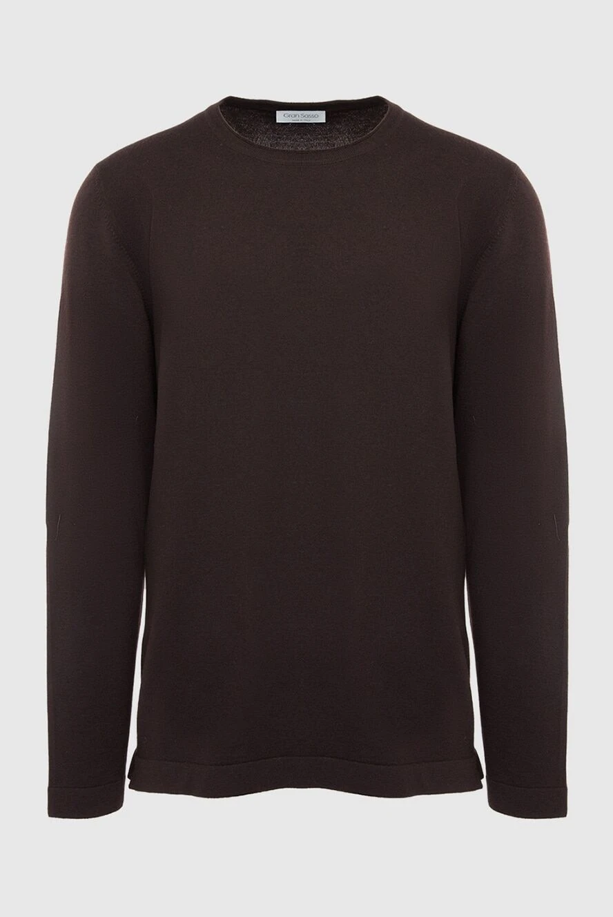 Gran Sasso brown wool and polyester jumper for men 165634 - photo 1