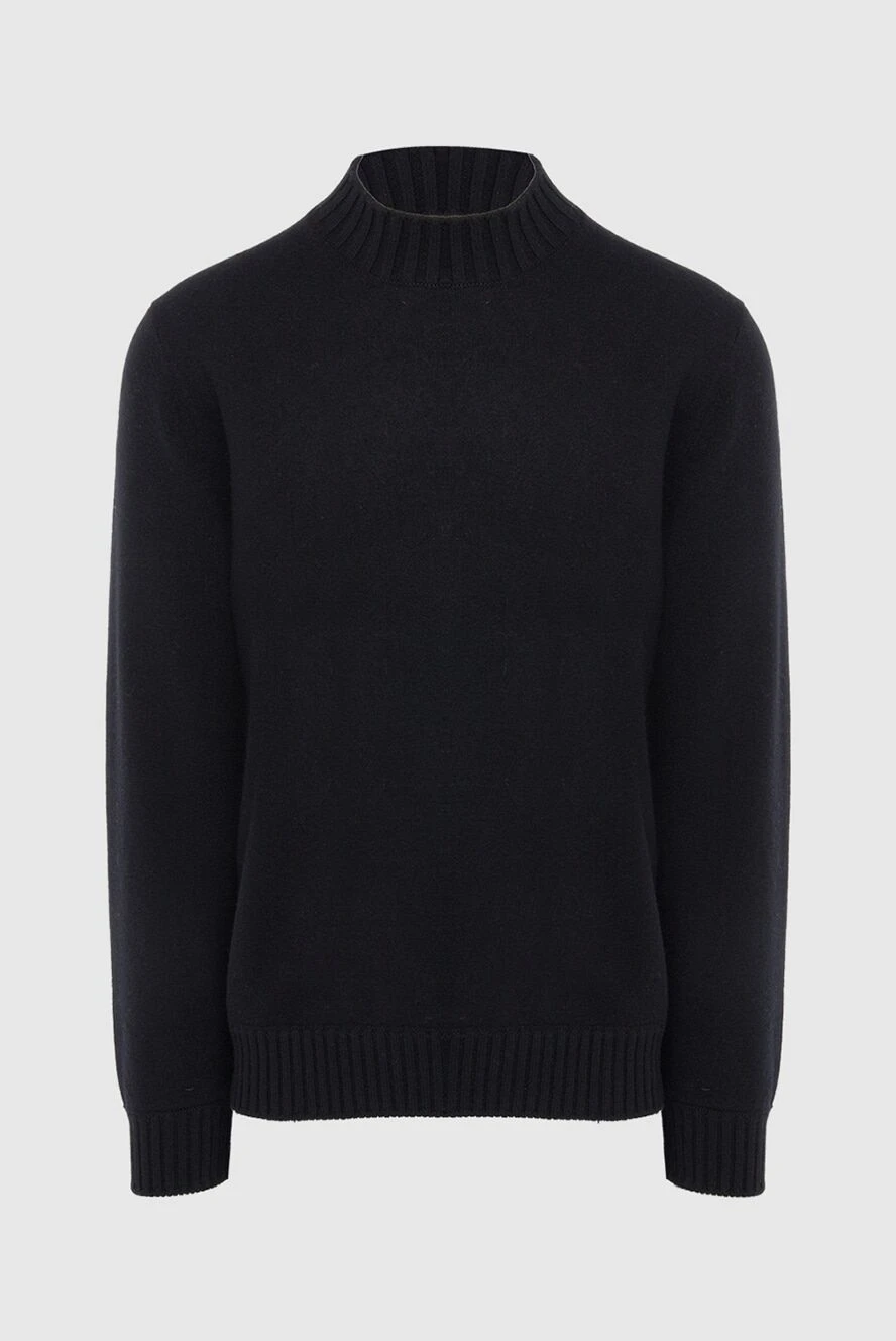 Gran Sasso black cashmere jumper with ribbed cuffs for men 165700 - photo 1