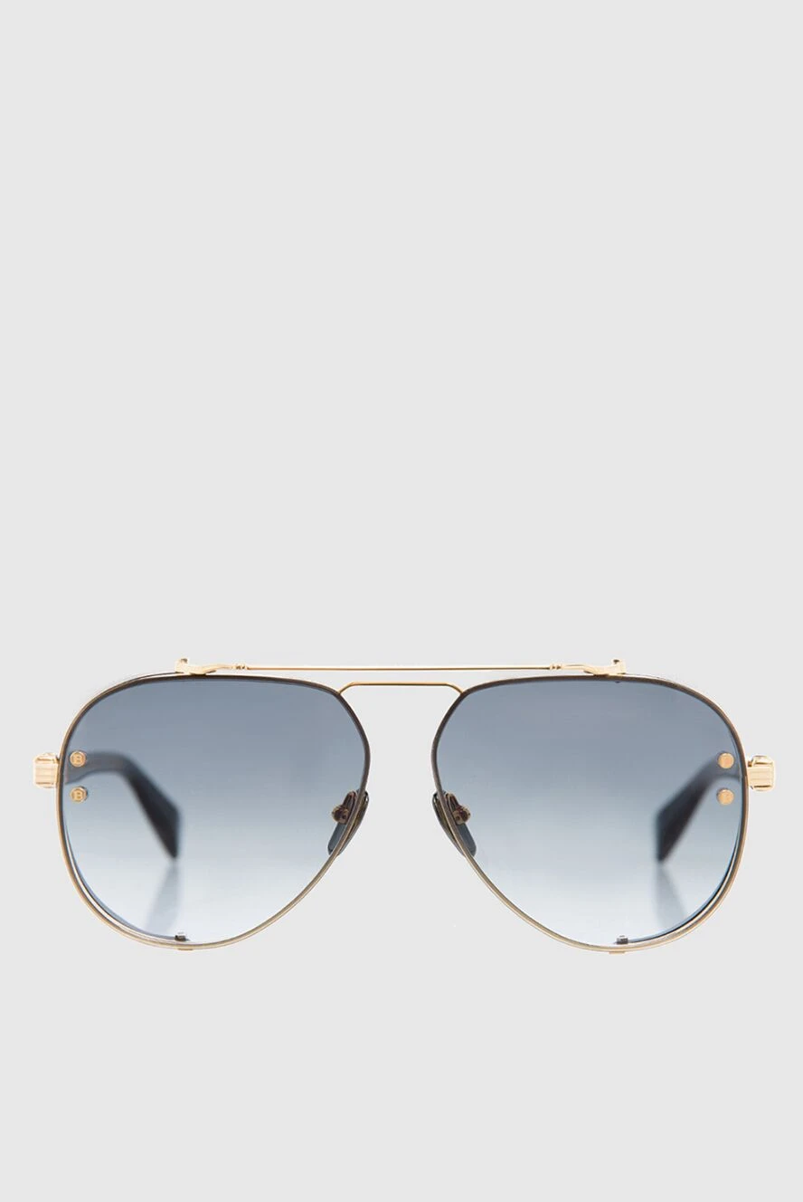 Balmain men's yellow sunglasses made of metal and plastic 165800 - photo 1