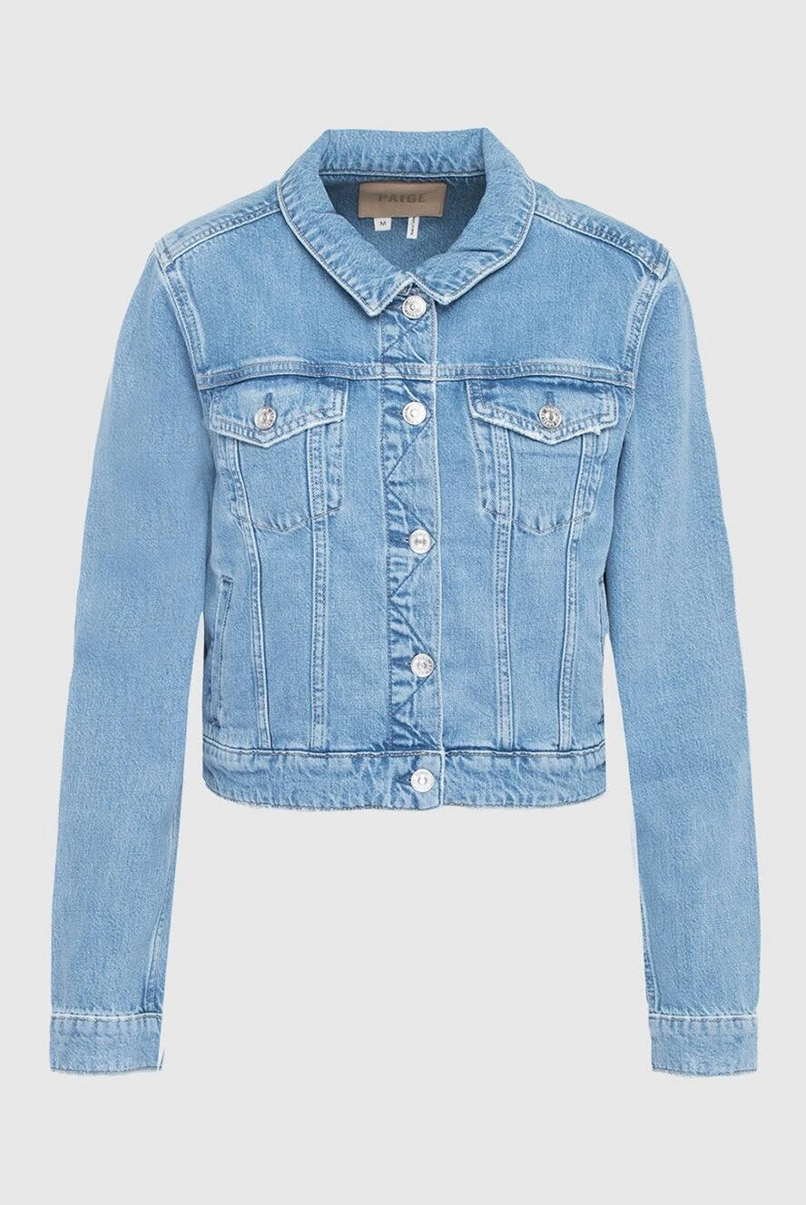 Paige denim jacket made of cotton and lyocell blue for women 165949 - photo 1