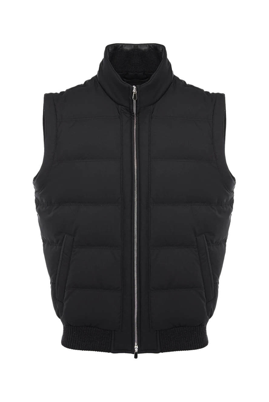 Enrico Mandelli black viscose vest for men 165963 - photo 1