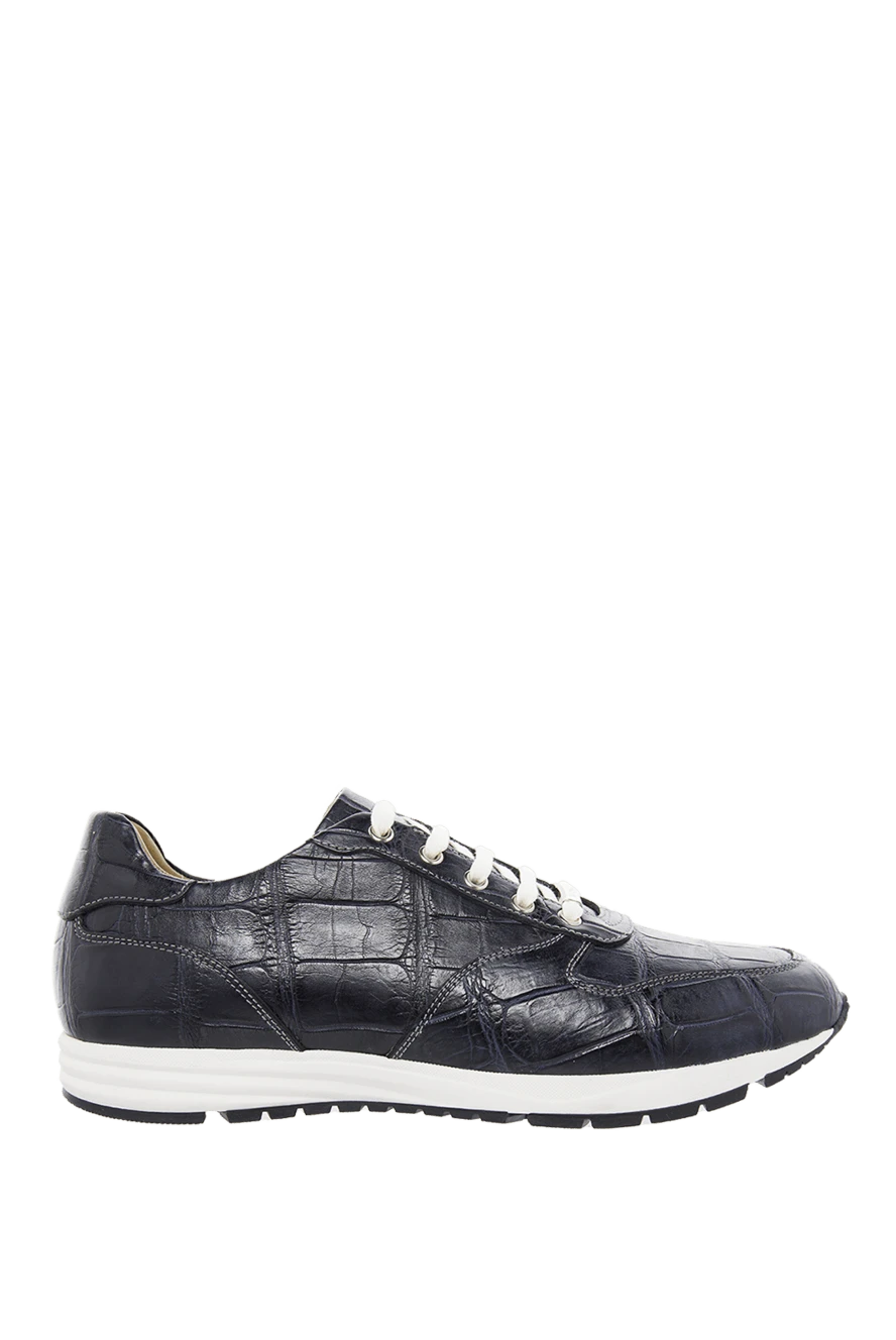 Tardini men's crocodile leather snickers blue 165998 - photo 1
