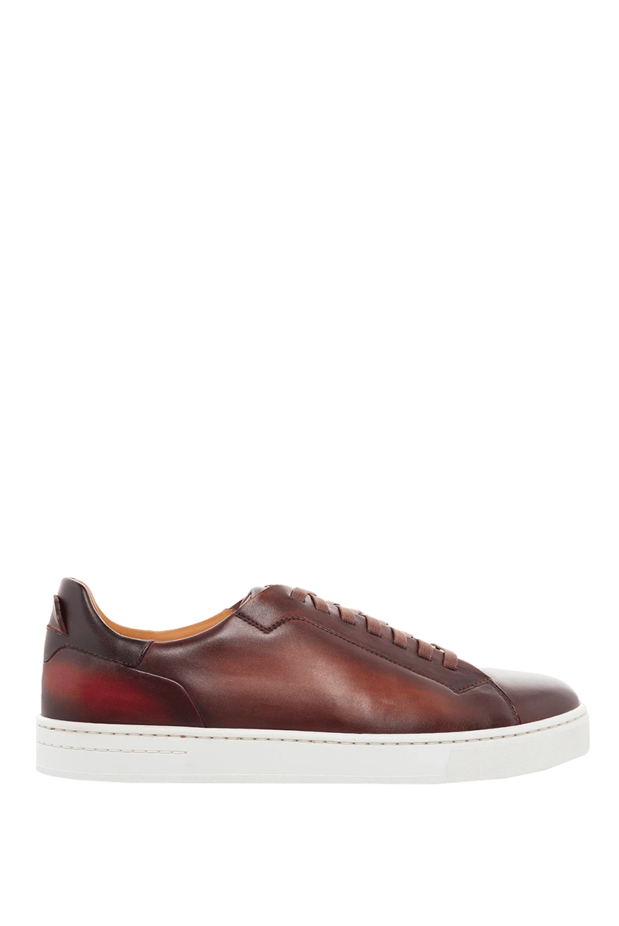 Magnanni brown leather snickers for men 166543 - photo 1