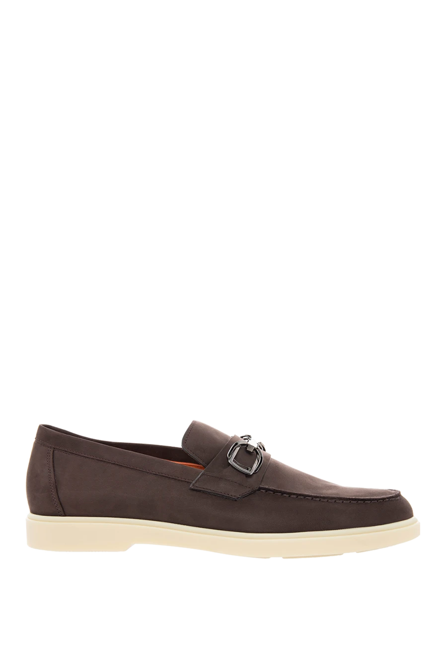 Santoni brown nubuck loafers for men 166749 - photo 1