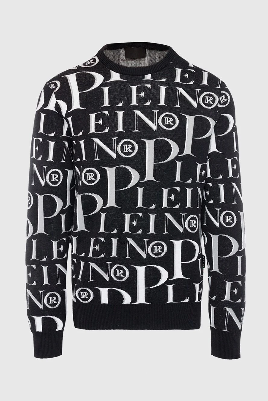 Philipp Plein джемпер из шерсти и хлопка черный мужской 166837 - фото 1