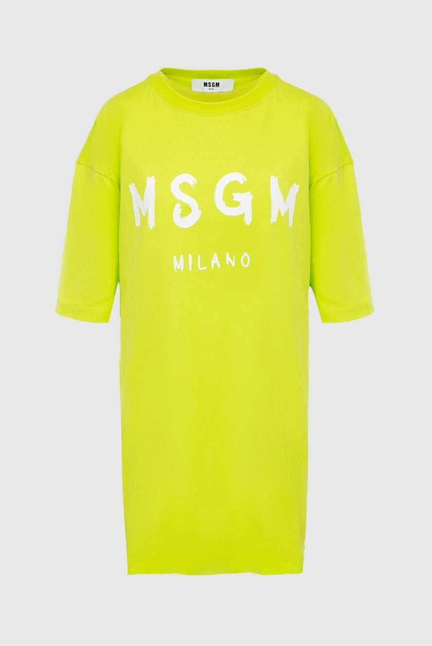 MSGM сукня з бавовни жовта жіноча 166862 - фото 1