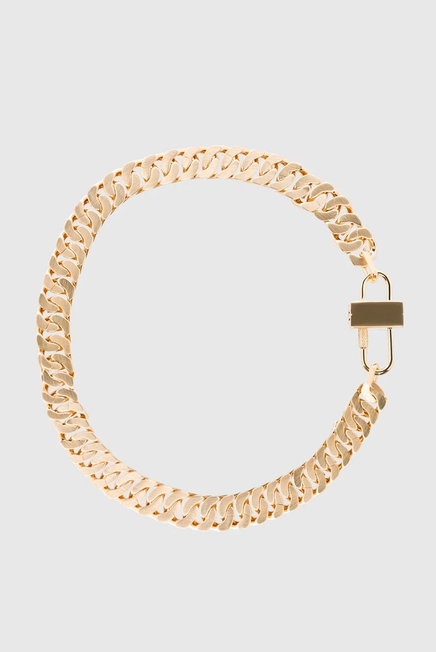 Givenchy кольє-ланцюг металеве з декоративним замочком жовте жіноче 166893 - фото 1