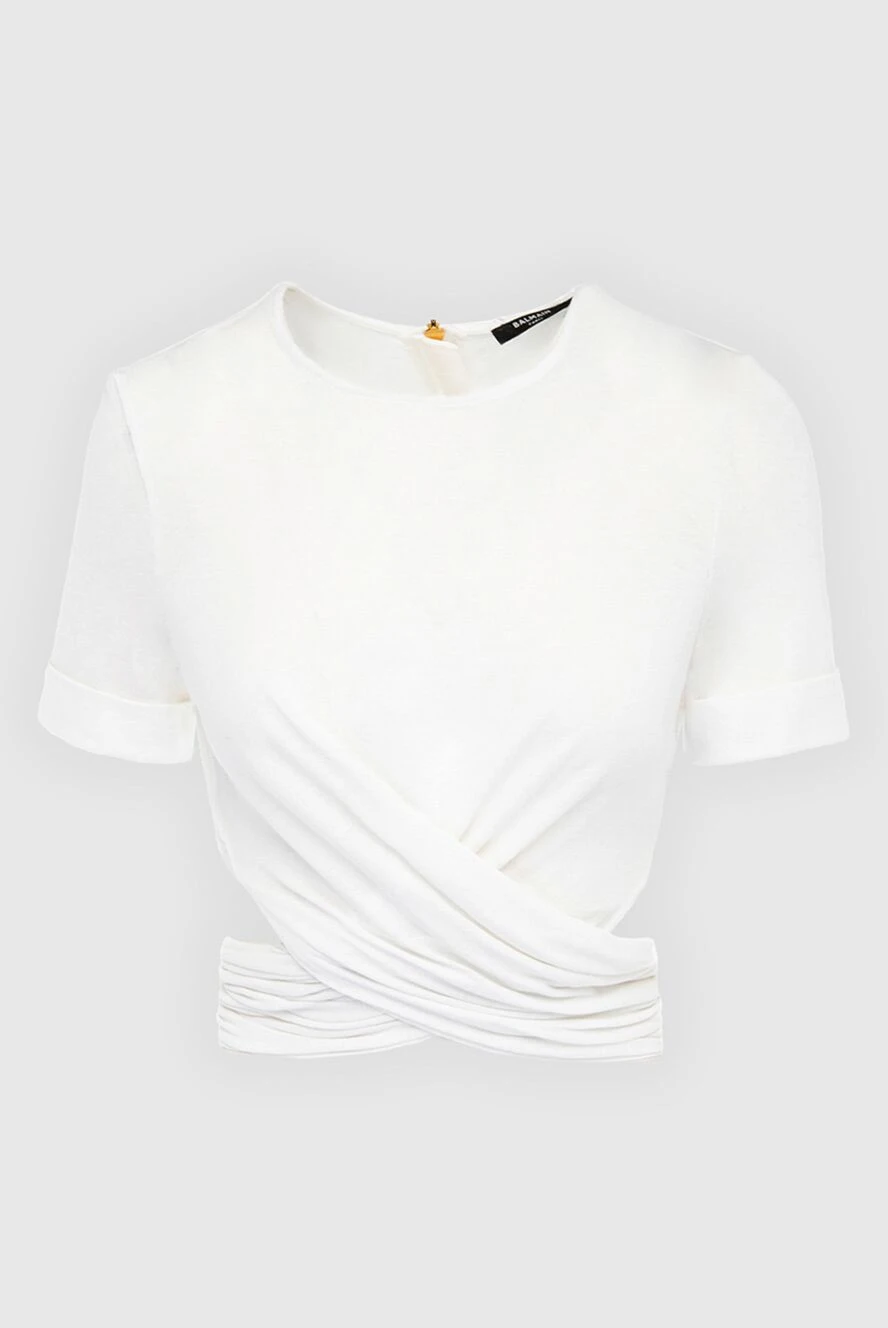 Balmain top made of cotton and polyester white for women 167033 - photo 1