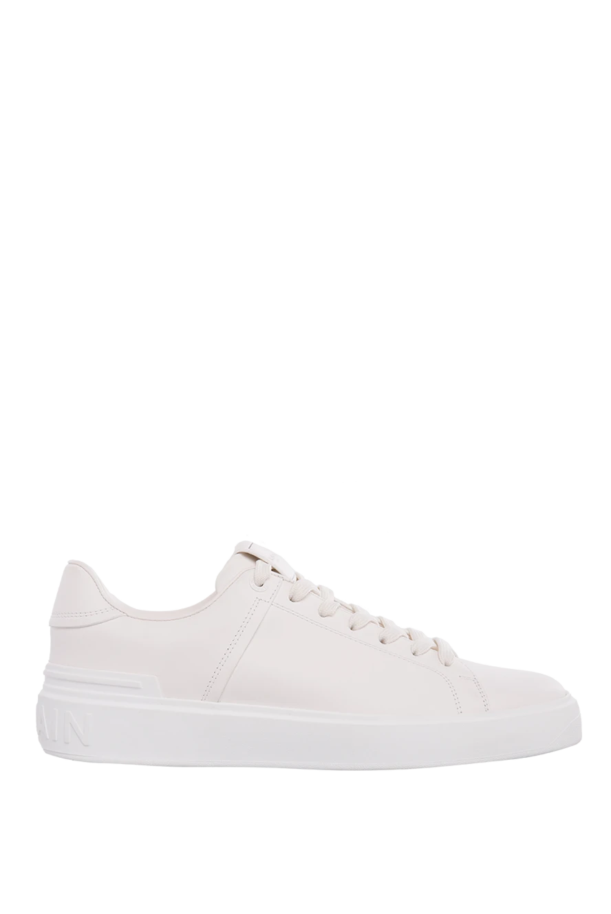 Balmain white leather snickers for men 167043 - photo 1
