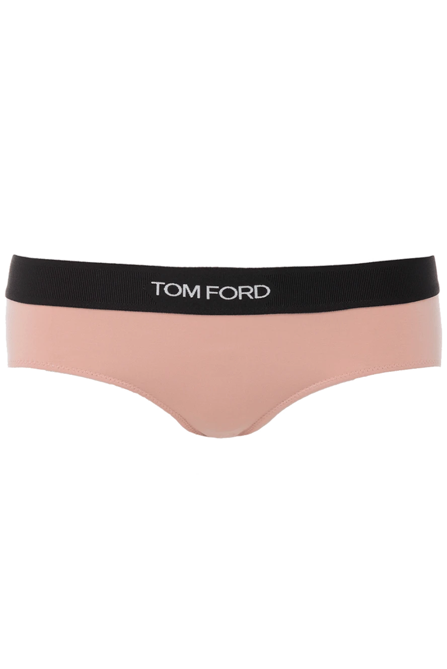 Tom Ford сліпи жіночі з чорною смужкою та логотипом бежеві 167333 - фото 1