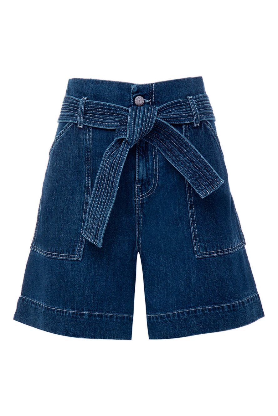 P.A.R.O.S.H. blue cotton shorts for women 167384 - photo 1