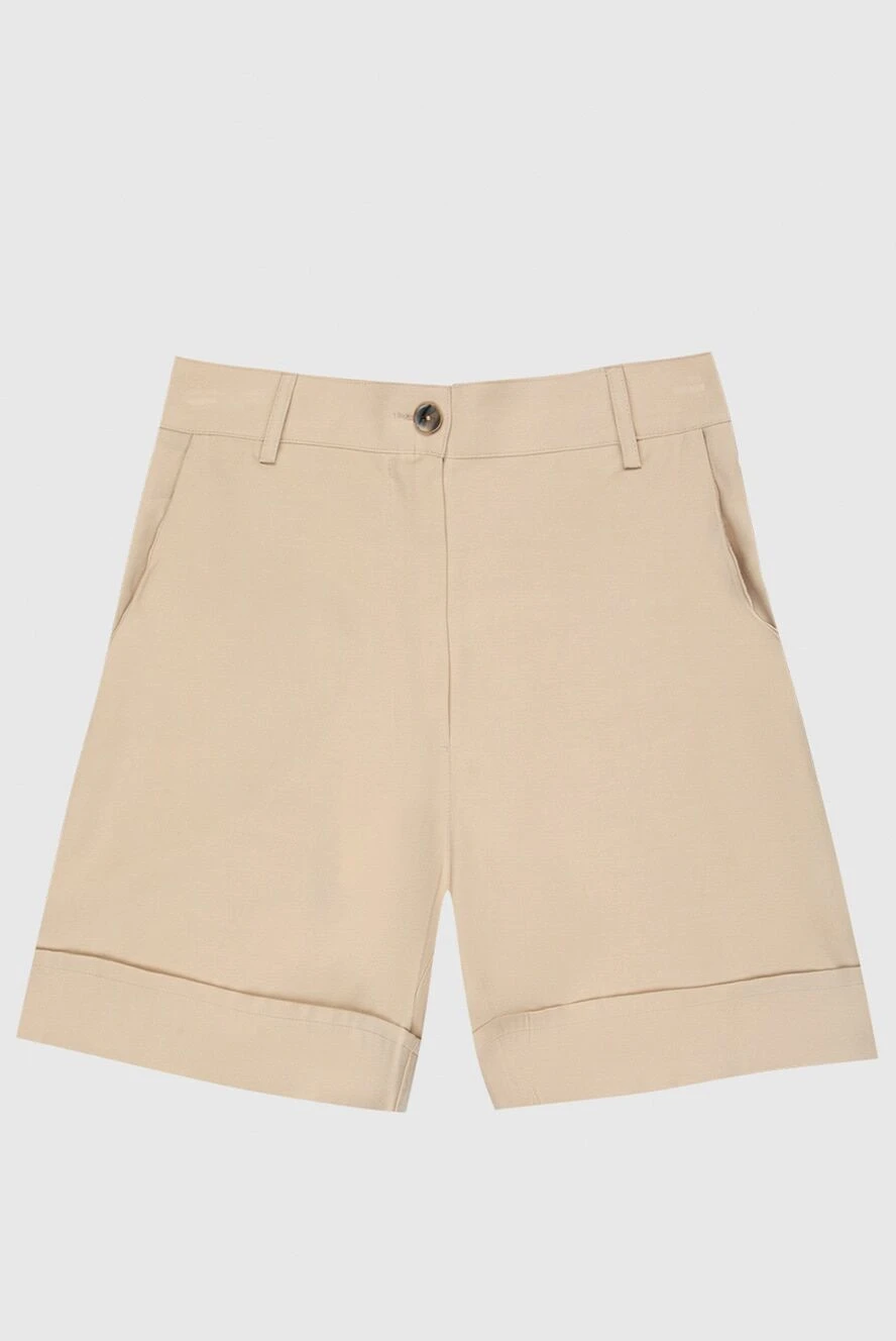 D.Exterior beige viscose shorts for women 167772 - photo 1
