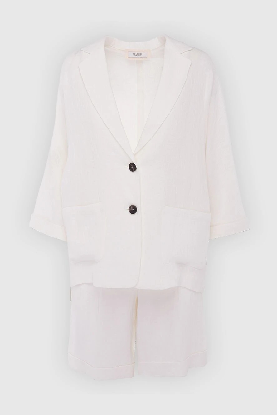 Peserico white linen suit with shorts for women 167897 - photo 1