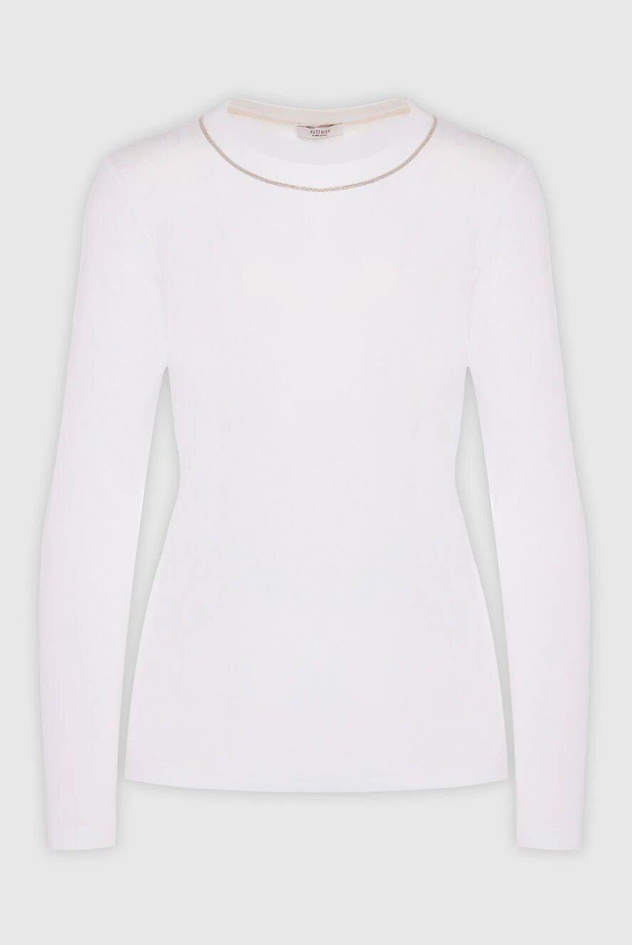 Peserico fitted white womens jumper 167902 - photo 1