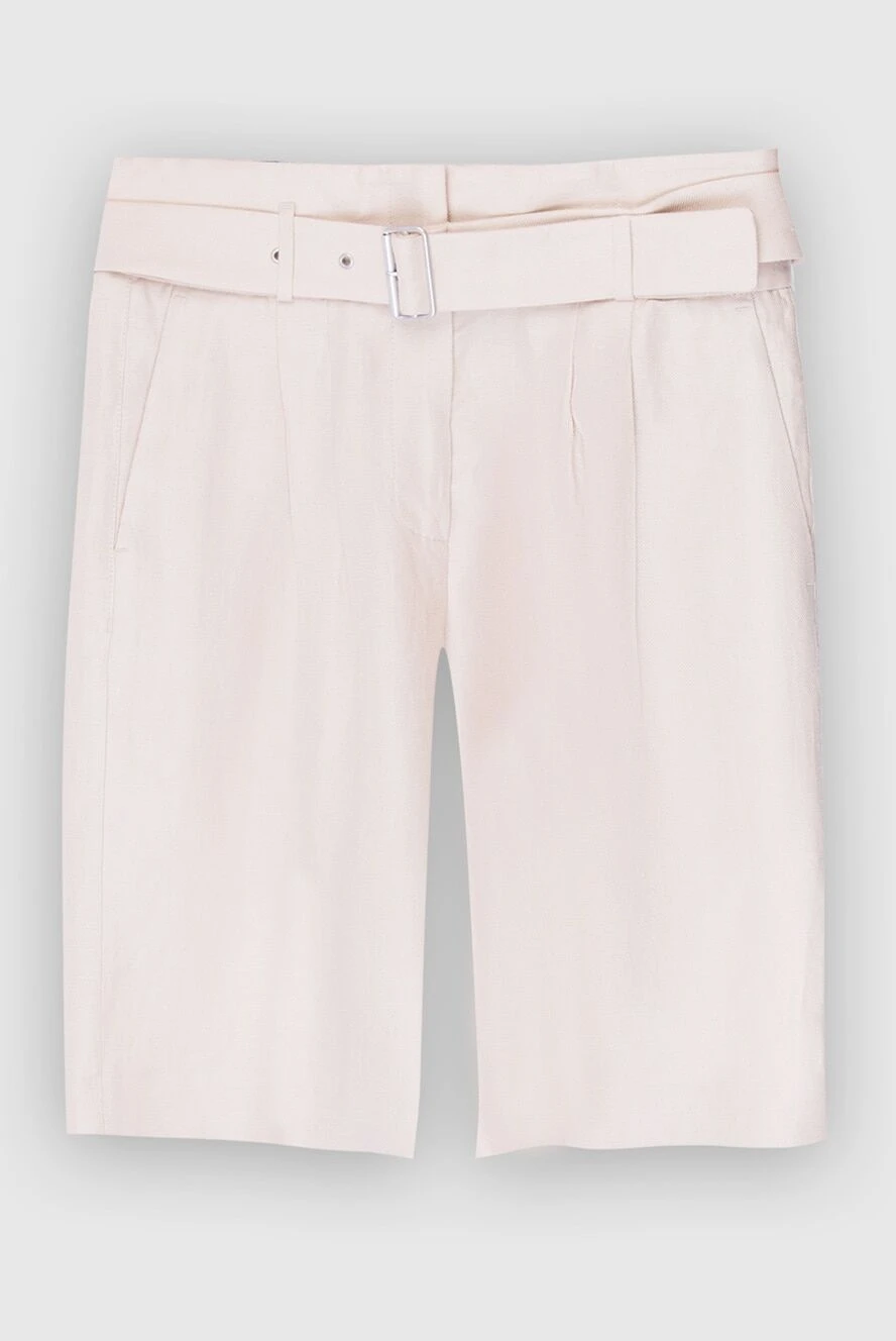Peserico yellow linen shorts for women 167913 - photo 1