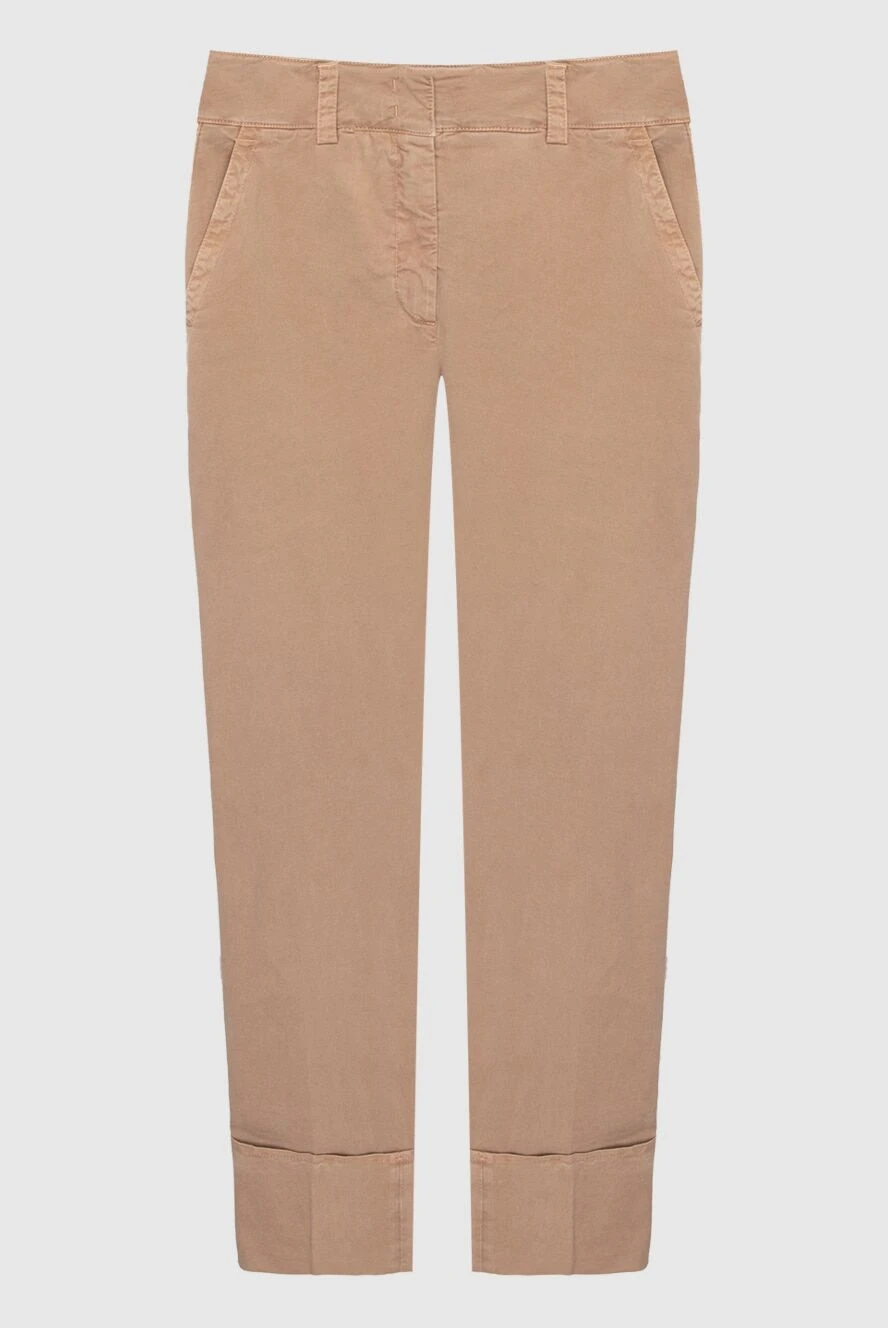 Peserico women's beige pants with cuffs 167914 - photo 1