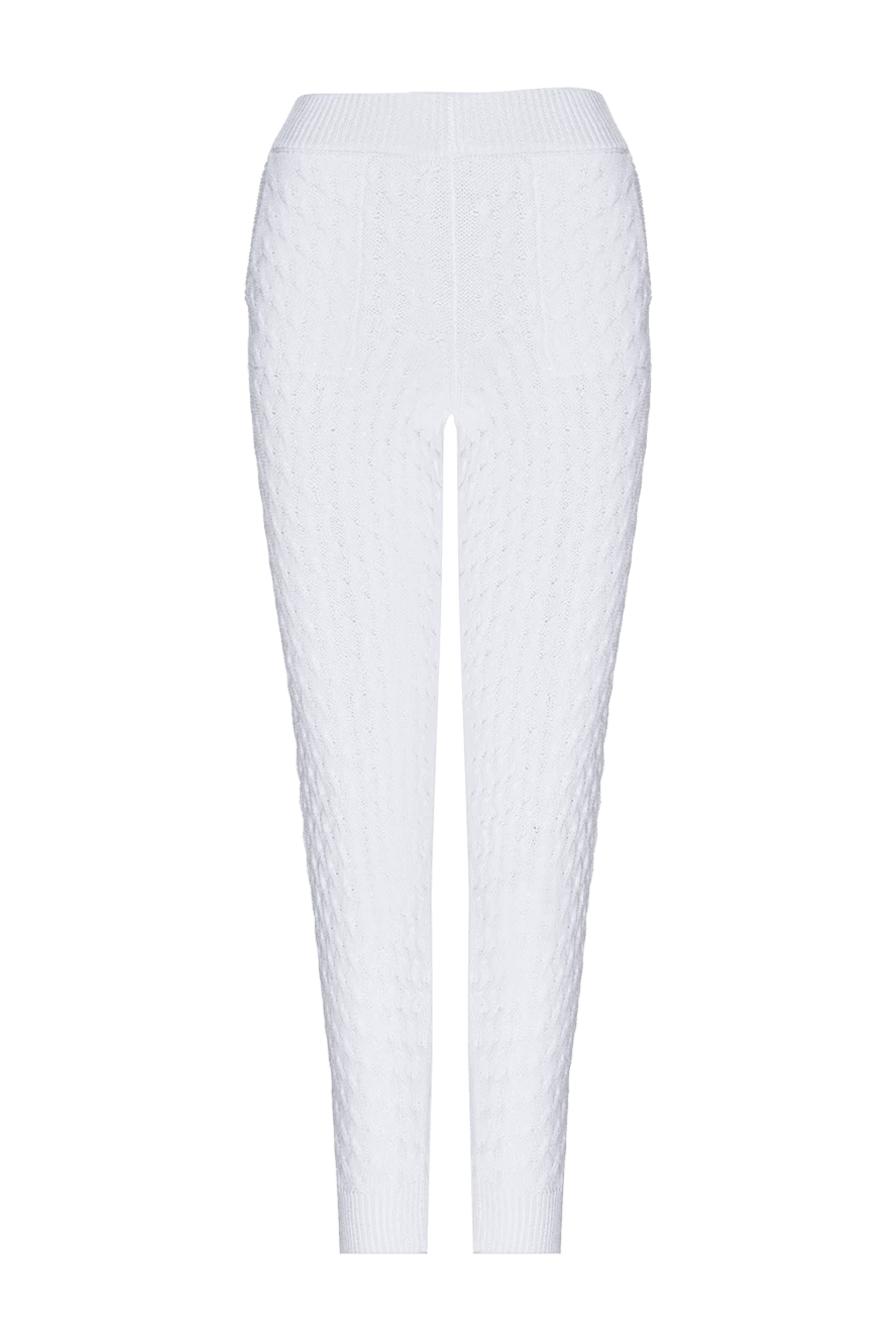 Panicale брюки женские короткие вязаного стиля белые 168287 - фото 1