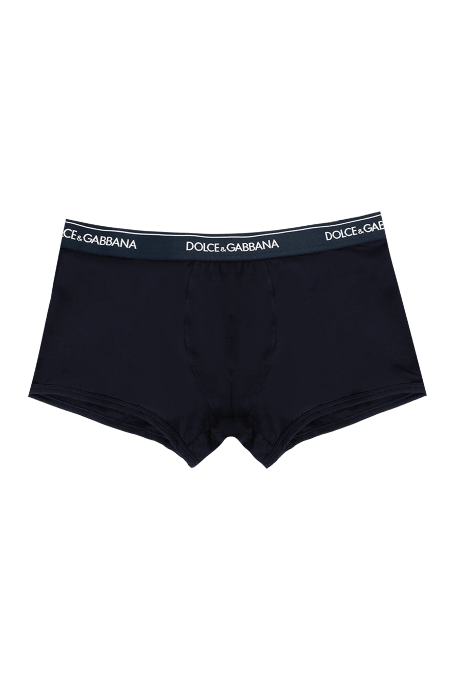 Dolce & Gabbana мужские черные трусы боксеры из хлопка и эластана 168463 - фото 1