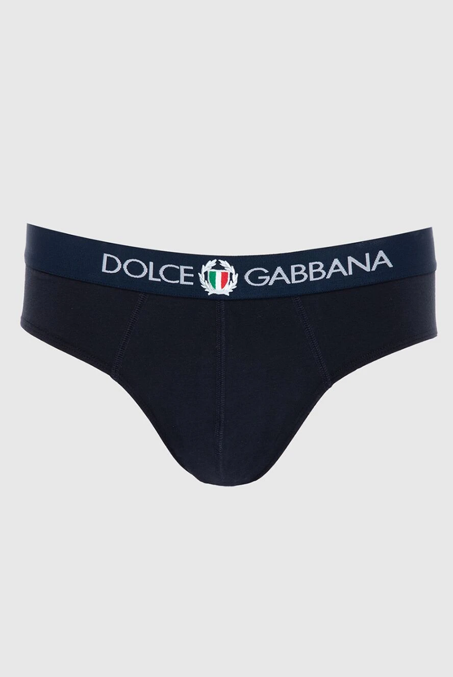 Dolce & Gabbana мужские синие трусы брифы из хлопка и эластана 168469 - фото 1