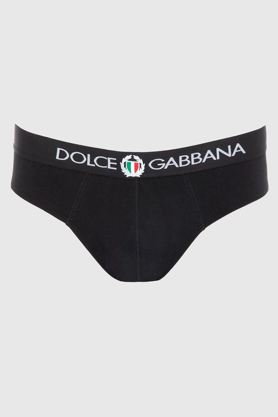 Dolce & Gabbana мужские черные трусы брифы из хлопка и эластана 168471 - фото 1