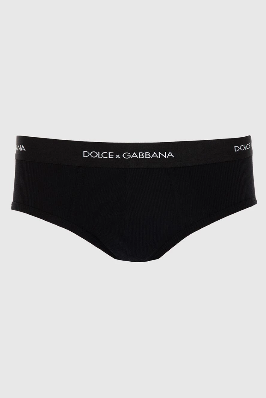 Dolce & Gabbana мужские черные трусы брифы из хлопка 168477 - фото 1