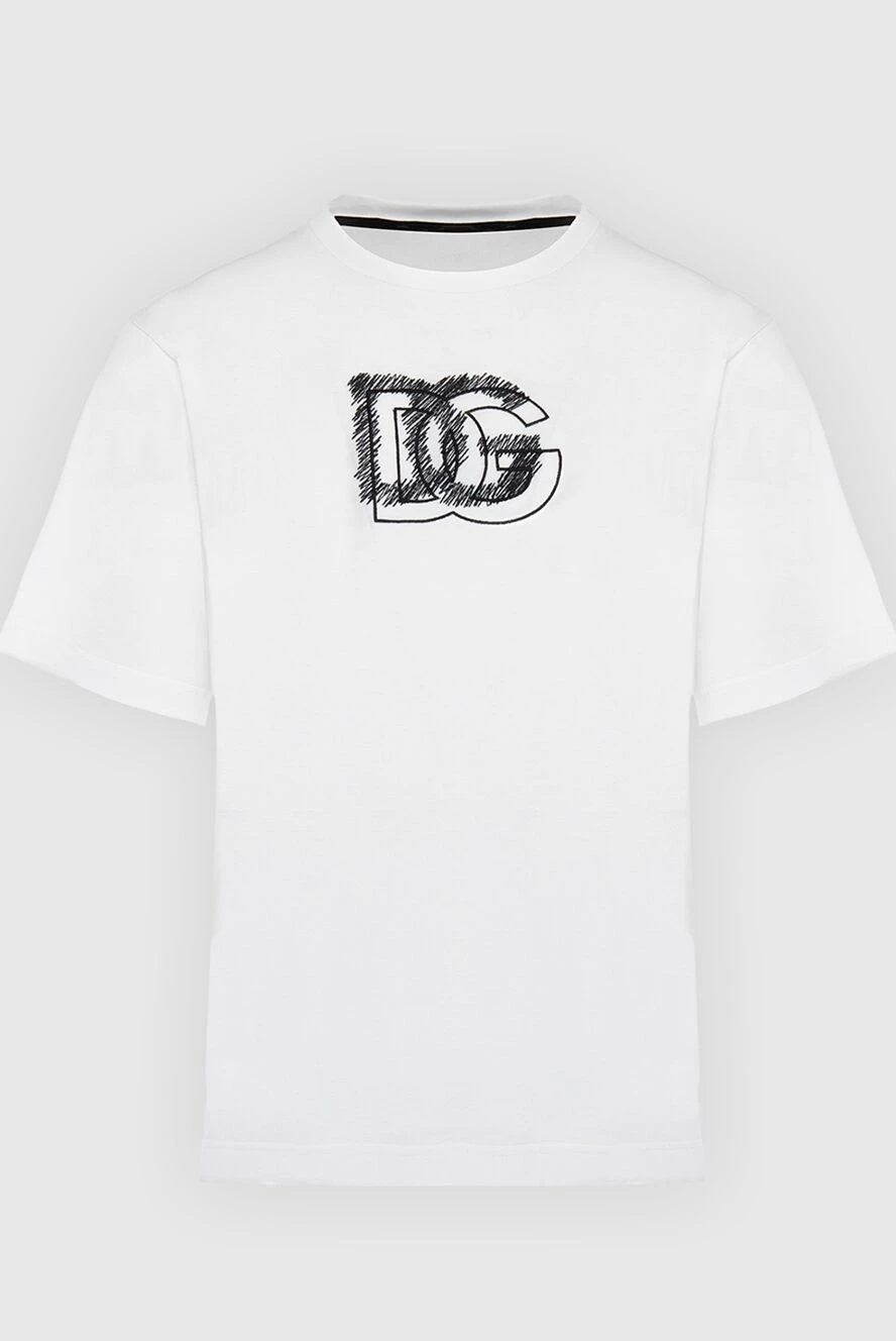 Dolce & Gabbana футболка из хлопка белая мужская 168481 - фото 1