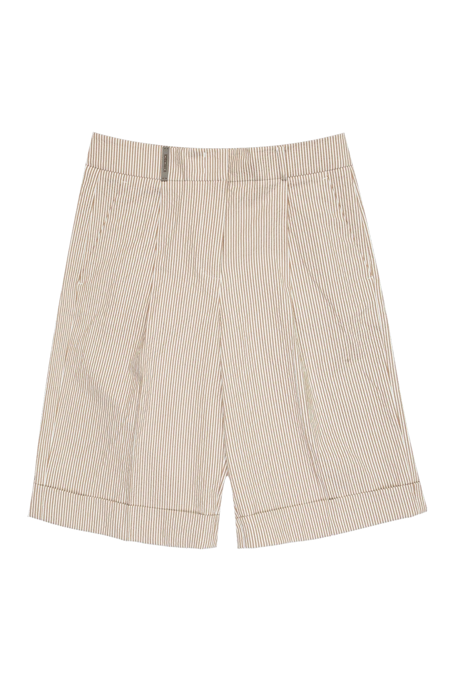 Peserico women's beige striped shorts 168641 - photo 1
