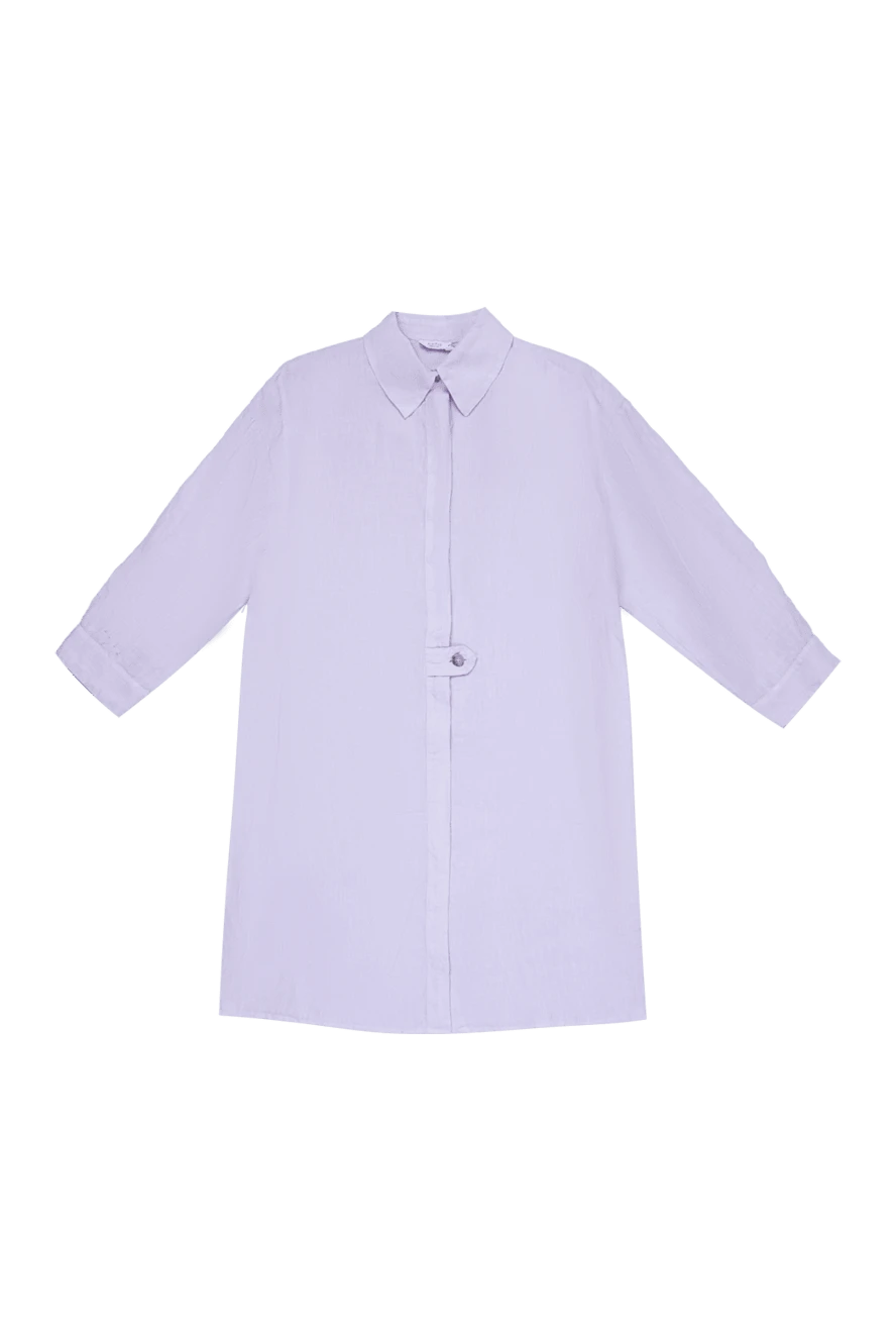 Peserico linen purple dress with a decorative button women's 168660 - photo 1